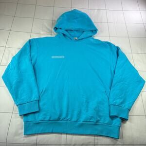 Pangaia 365 Midweight Hoodie Sweatshirt Large Blue Organic Cotton Pullover Cozy